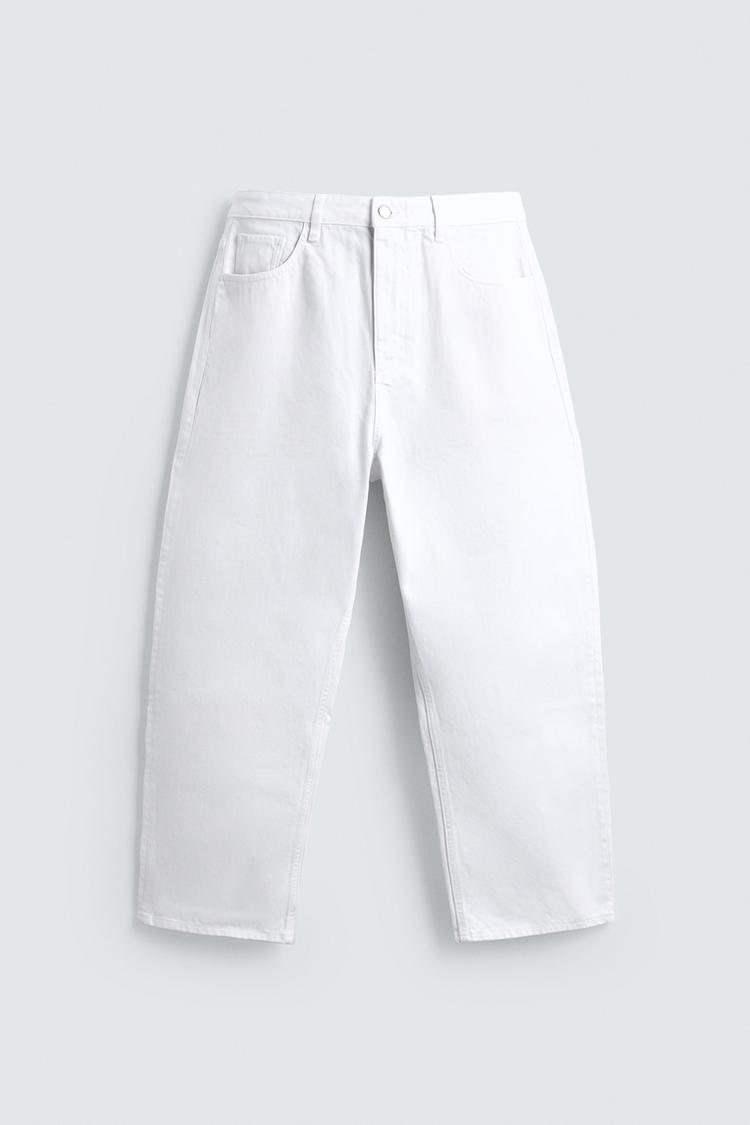 TAPERED WIDE-LEG JEANS